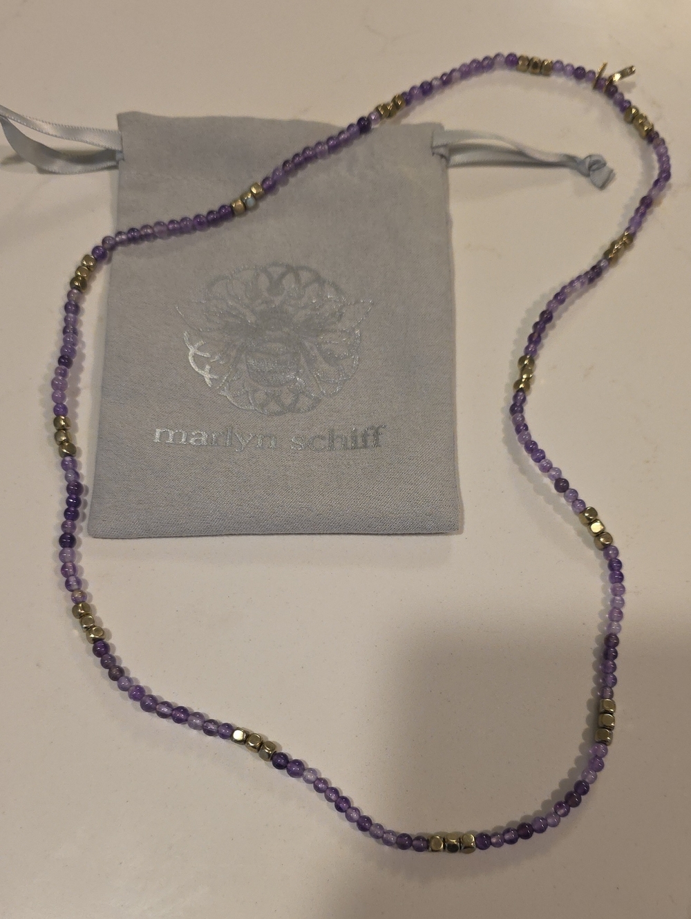 Marlyn Schiff Amathyst Beaded Necklace Or Bracelet